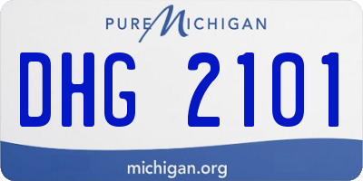 MI license plate DHG2101
