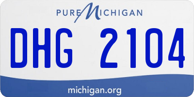 MI license plate DHG2104