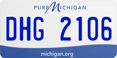 MI license plate DHG2106