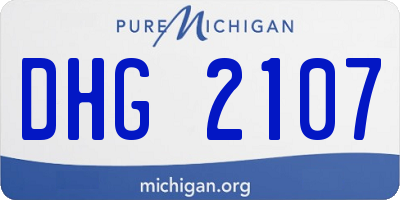 MI license plate DHG2107