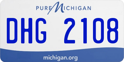 MI license plate DHG2108