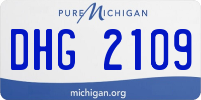 MI license plate DHG2109