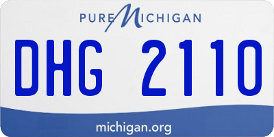 MI license plate DHG2110