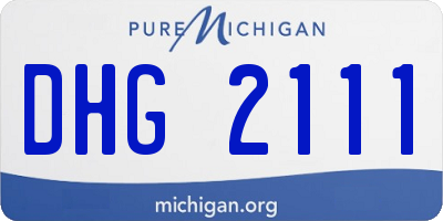 MI license plate DHG2111