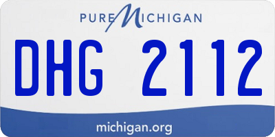MI license plate DHG2112