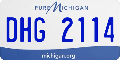 MI license plate DHG2114