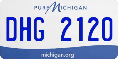 MI license plate DHG2120