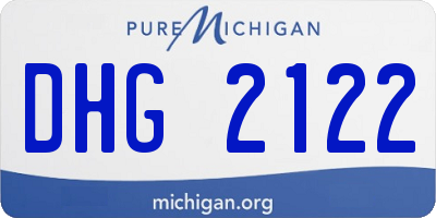 MI license plate DHG2122