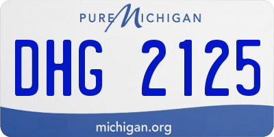 MI license plate DHG2125