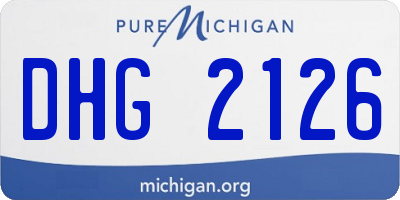 MI license plate DHG2126