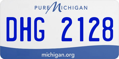 MI license plate DHG2128