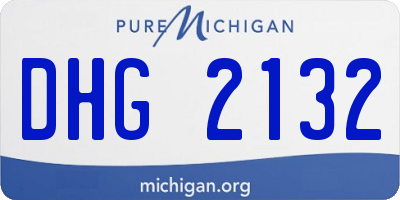 MI license plate DHG2132