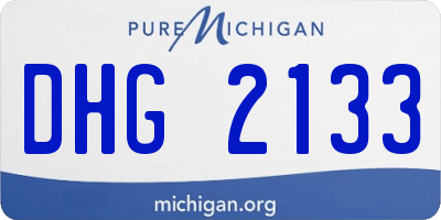 MI license plate DHG2133