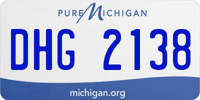 MI license plate DHG2138