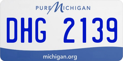 MI license plate DHG2139