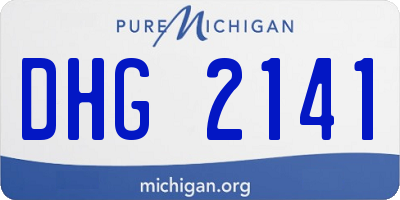 MI license plate DHG2141