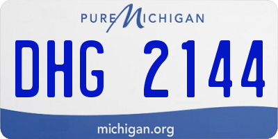 MI license plate DHG2144