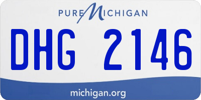 MI license plate DHG2146