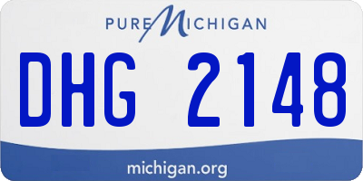 MI license plate DHG2148