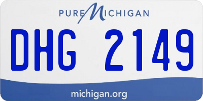 MI license plate DHG2149
