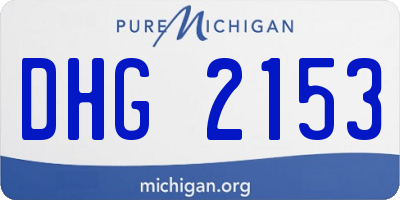 MI license plate DHG2153