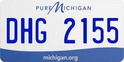 MI license plate DHG2155
