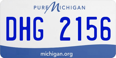 MI license plate DHG2156