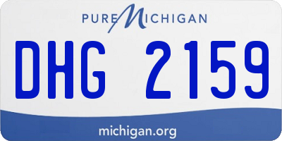 MI license plate DHG2159