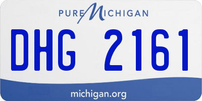 MI license plate DHG2161