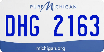 MI license plate DHG2163