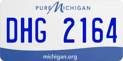 MI license plate DHG2164