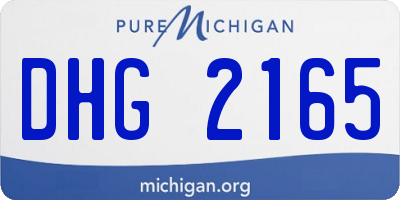 MI license plate DHG2165