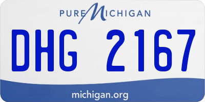MI license plate DHG2167