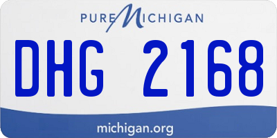 MI license plate DHG2168