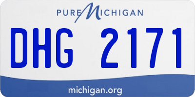 MI license plate DHG2171