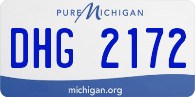 MI license plate DHG2172