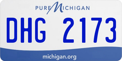 MI license plate DHG2173
