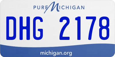 MI license plate DHG2178