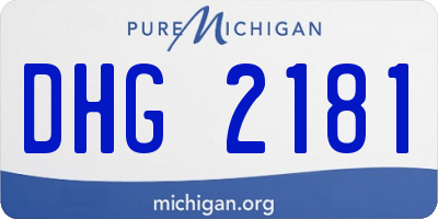 MI license plate DHG2181