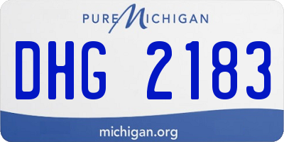 MI license plate DHG2183