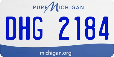 MI license plate DHG2184