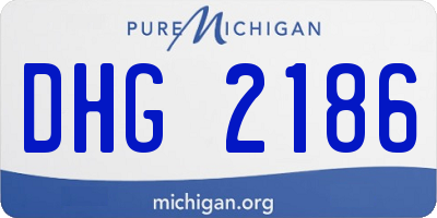 MI license plate DHG2186