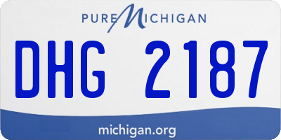 MI license plate DHG2187
