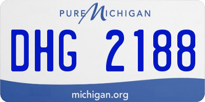 MI license plate DHG2188
