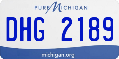 MI license plate DHG2189