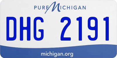 MI license plate DHG2191