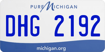 MI license plate DHG2192