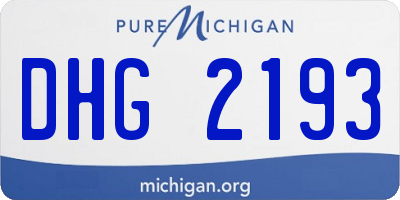 MI license plate DHG2193