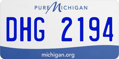 MI license plate DHG2194
