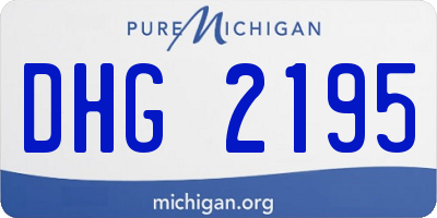 MI license plate DHG2195